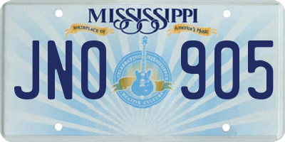 MS license plate JNO905