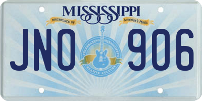 MS license plate JNO906
