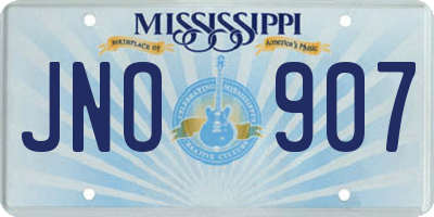 MS license plate JNO907