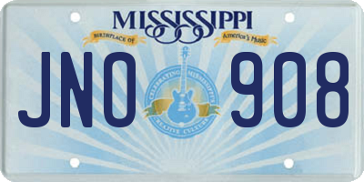 MS license plate JNO908