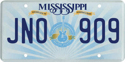 MS license plate JNO909