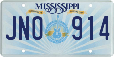 MS license plate JNO914