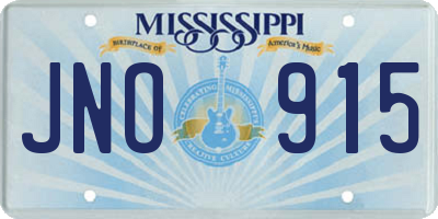 MS license plate JNO915