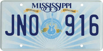 MS license plate JNO916