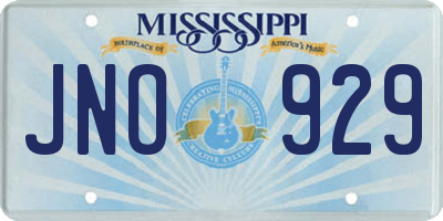 MS license plate JNO929