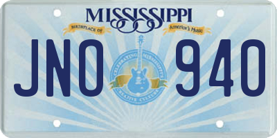 MS license plate JNO940