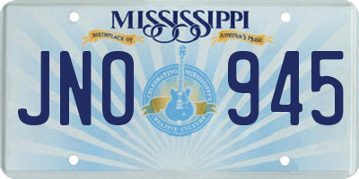 MS license plate JNO945