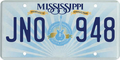 MS license plate JNO948