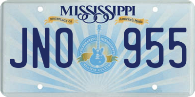 MS license plate JNO955