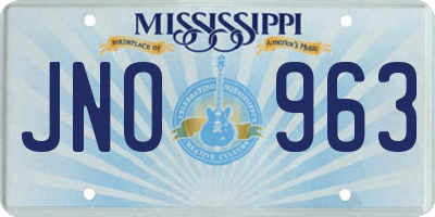 MS license plate JNO963