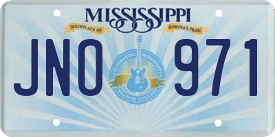 MS license plate JNO971