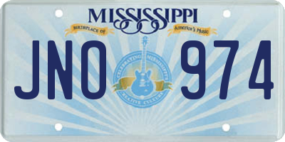 MS license plate JNO974