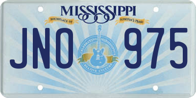 MS license plate JNO975