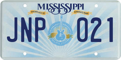 MS license plate JNP021