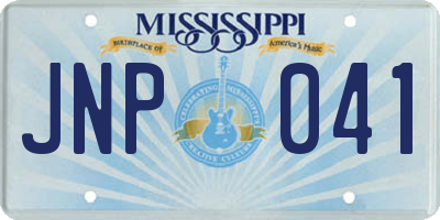 MS license plate JNP041
