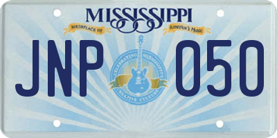 MS license plate JNP050