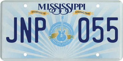 MS license plate JNP055