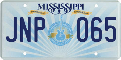 MS license plate JNP065