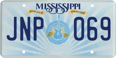 MS license plate JNP069