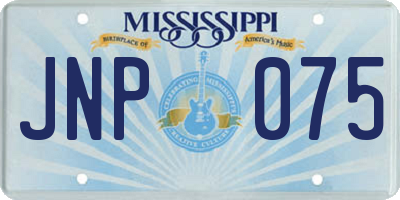 MS license plate JNP075