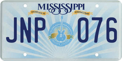 MS license plate JNP076