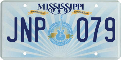 MS license plate JNP079
