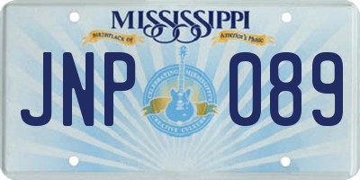 MS license plate JNP089