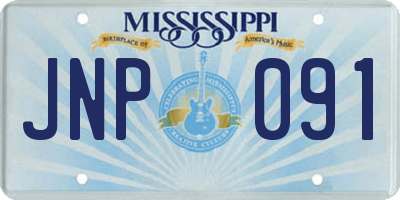 MS license plate JNP091