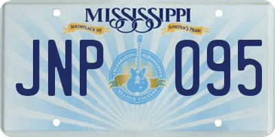 MS license plate JNP095