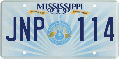MS license plate JNP114