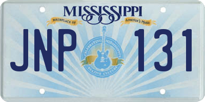 MS license plate JNP131