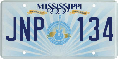 MS license plate JNP134