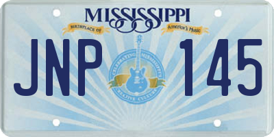 MS license plate JNP145