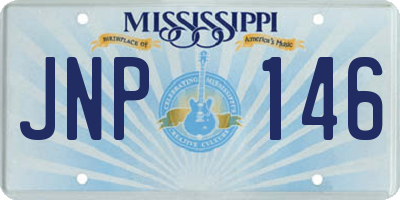 MS license plate JNP146