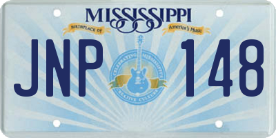 MS license plate JNP148