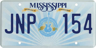 MS license plate JNP154