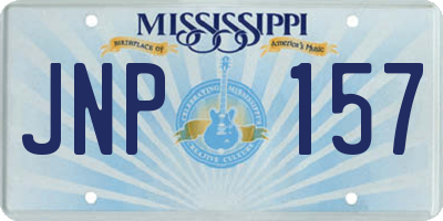 MS license plate JNP157