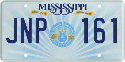 MS license plate JNP161