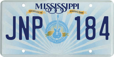 MS license plate JNP184