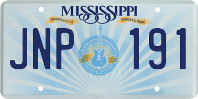 MS license plate JNP191