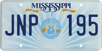 MS license plate JNP195