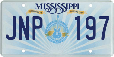 MS license plate JNP197