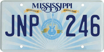 MS license plate JNP246