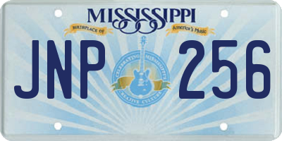 MS license plate JNP256