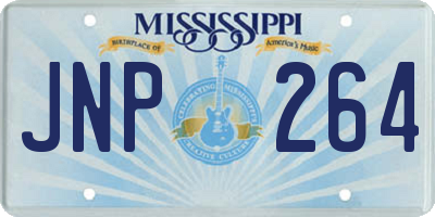 MS license plate JNP264