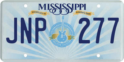 MS license plate JNP277