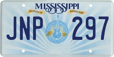 MS license plate JNP297