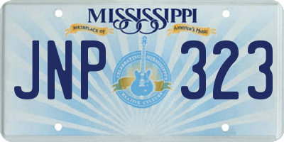 MS license plate JNP323