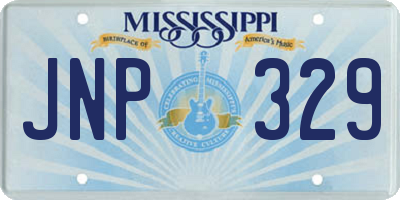 MS license plate JNP329