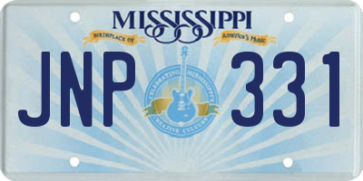 MS license plate JNP331